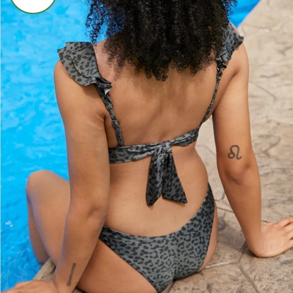 Aerie Leopard Print Bikini Bottoms - Picture 2 of 6